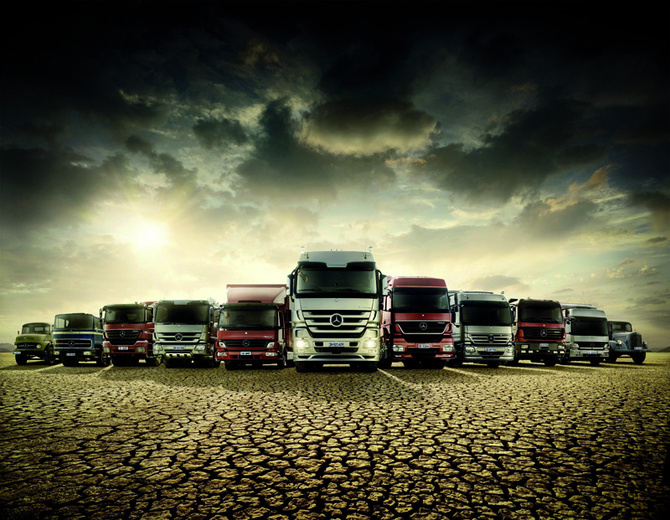 Les camions Mercedes-Benz